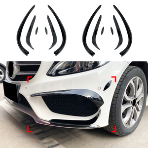 AMP-Z Front Bumper Fins Spoiler Canards For Mercedes Benz C Class W205 C205 S205 AMG-Line 2015-2018