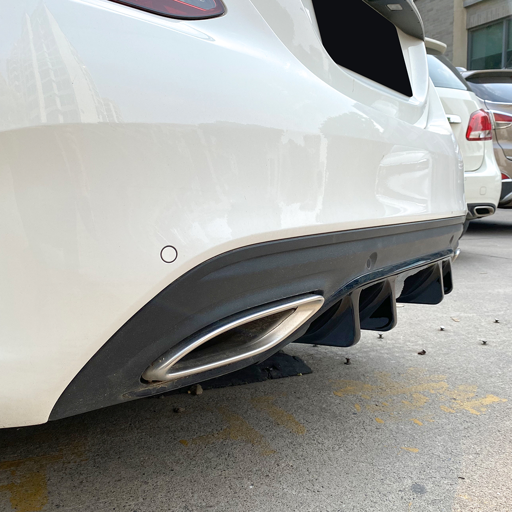 AMP-Z Rear Bumper Spoiler Lip For Mercedes Benz C Class W205 Facelift 2019-2021