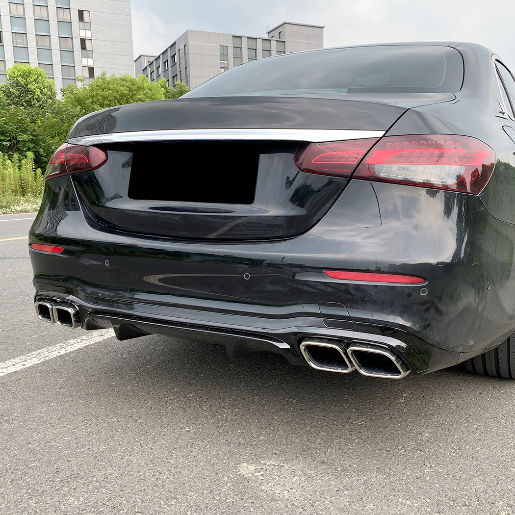 AMP-Z Rear Bumper Spoiler Lip For Mercedes Benz E Class W213 Facelift 4-Doors 2021-2023