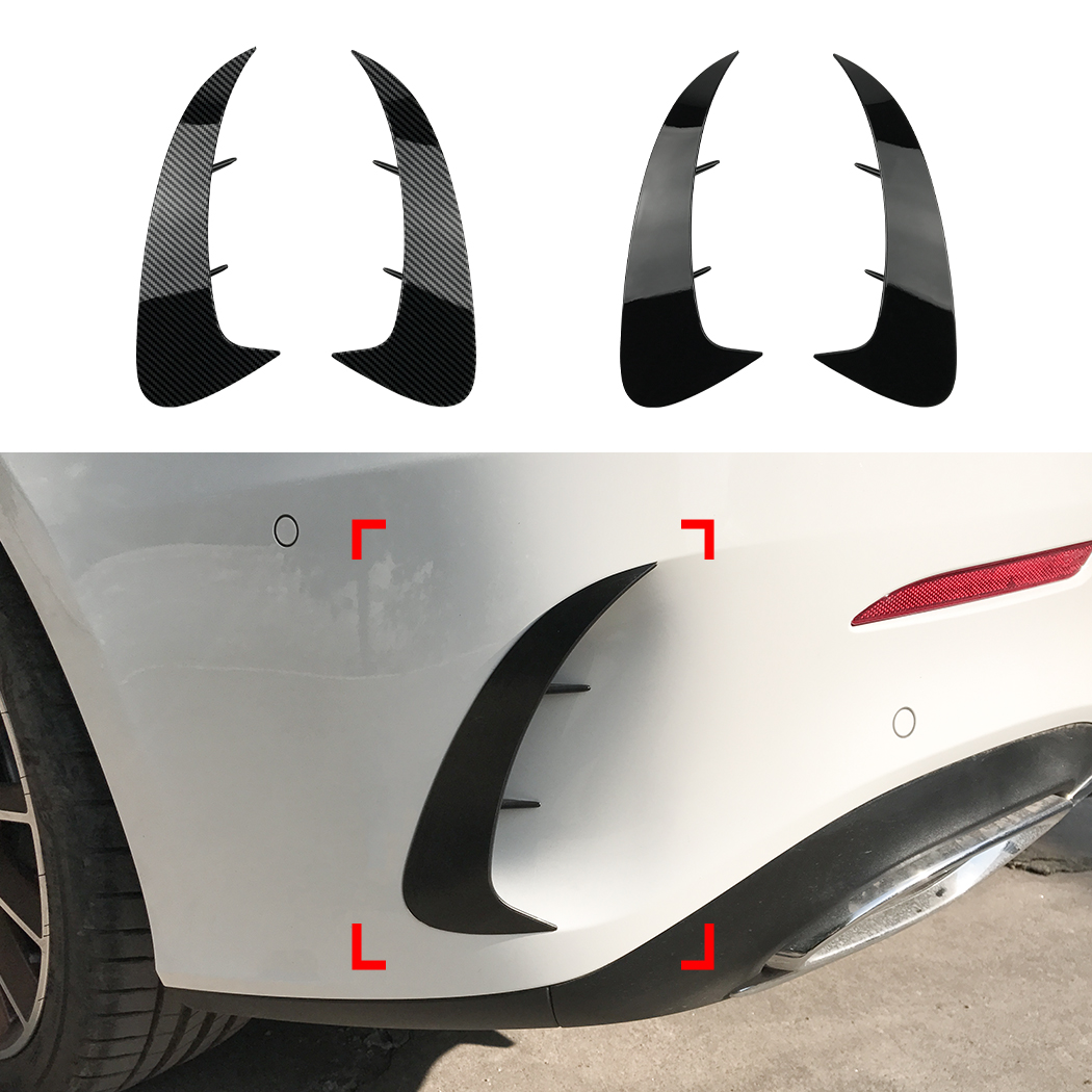 AMP-Z Rear Bumper Fins Spoiler Canards For Mercedes Benz A Class W177 Sedan AMG 2018+