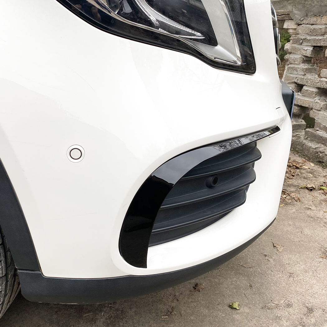 AMP-Z Front Bumper Fins Spoiler Canards For Mercedes Benz GLA Class X156 Facelift AMG-Line 2017-2019