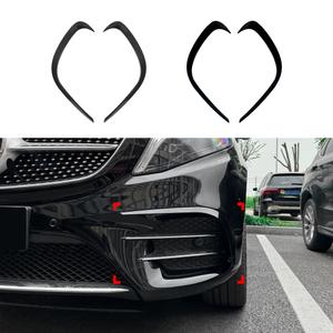 AMP-Z Front Bumper Fins Spoiler Canards For Mercedes Benz V Class W447 Pre-facelift AMG Line 2016-2023