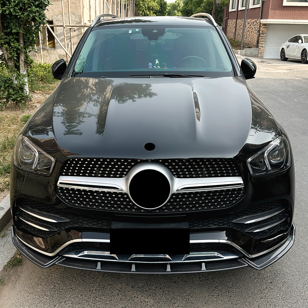 AMP-Z Front Bumper Lip Spiltter For Mercedes Benz GLE Class W167 C167 Pre-facelift AMG Line 2019-2023