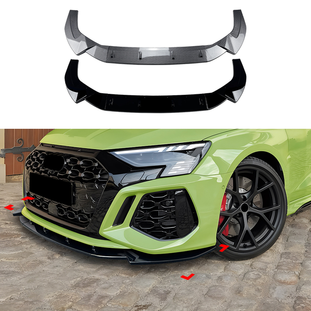 AMP-Z الأمامي الشفاه الشفاه spiltter لـ Audi rs3 8Y Pre-facelift 2021-2024