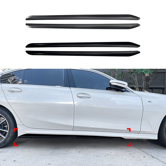 AMP-Z Side Skirt Rocker Panel Lip Lip لـ BMW 3 Series G20 M Sport 2019+