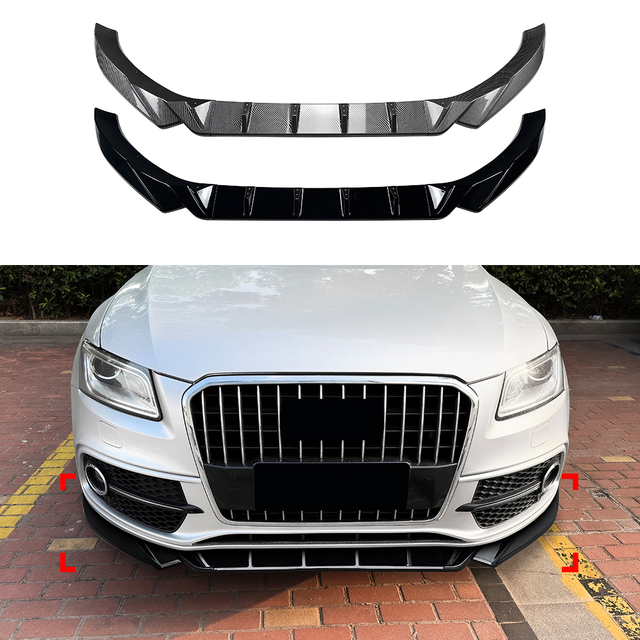 AMP-Z الأمامي الشفاه الشفاه spiltter لـ Audi Q5 8R sline facelift s Q5 2013-2016