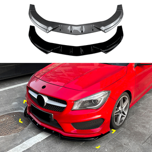 AMP-Z Front Bumper Lip Spiltter For Mercedes Benz CLA Class C117 Pre-Facelift AMG Line/CLA45 AMG 2013-2015