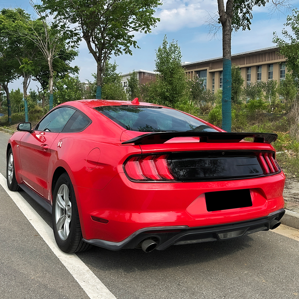 AMP-Z Rear Wing Spoiler Black For Ford Mustang MK6 2015-2022
