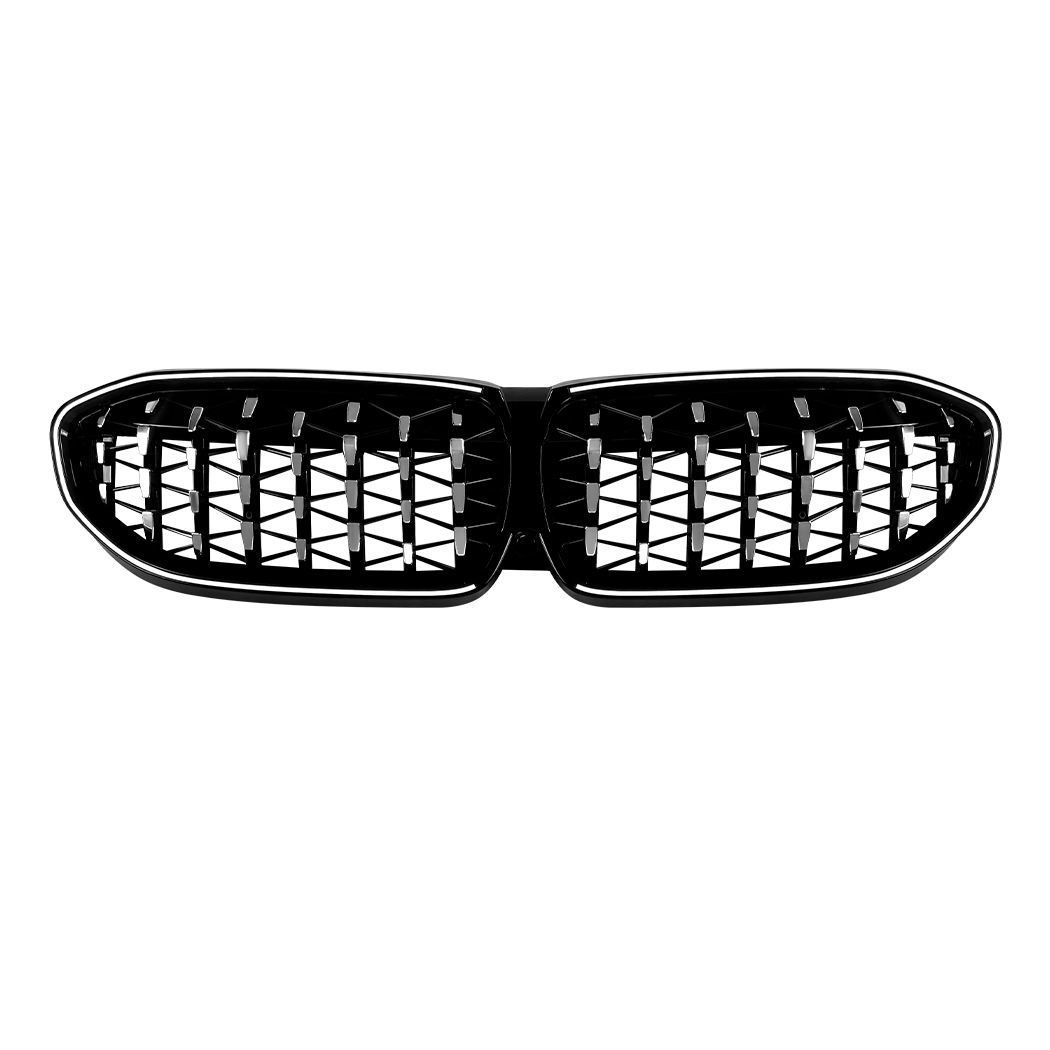 AMP-Z Front Bumper Grille Grill Black For BMW 3 Series G20 G21 Pre-facelift 2019-2022