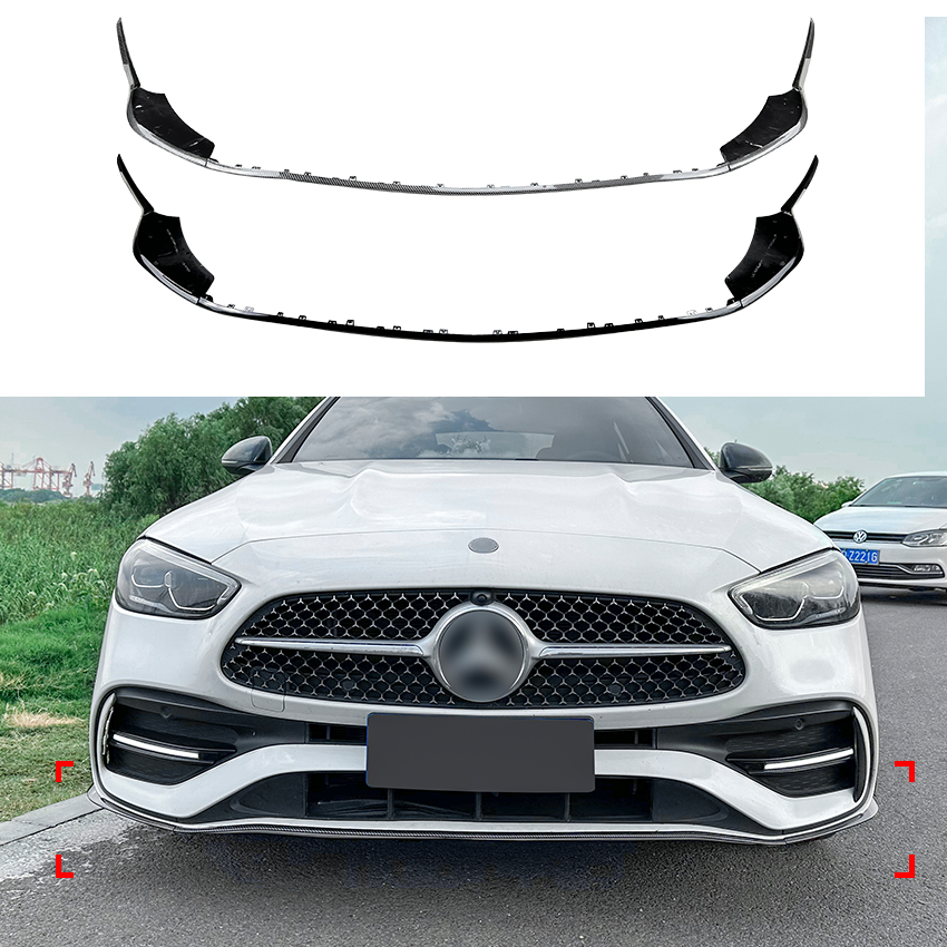 AMP-Z Front Bumper Lip Spiltter For Mercedes Benz C Class W206 AMG Front Lip 2022+