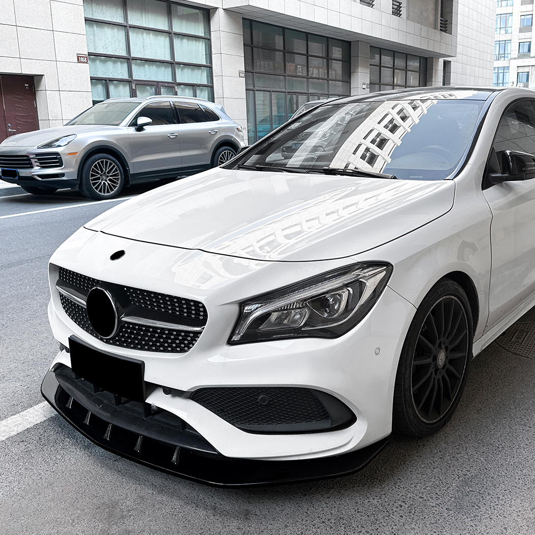 AMP-Z Front Bumper Lip Spiltter For Mercedes Benz CLA Class C117 Facelift AMG Line 2016-2019