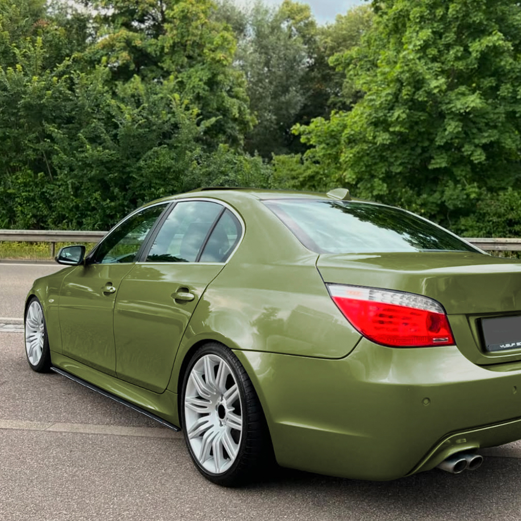 AMP-Z Side Skirt Rocker Panel Splitter Lip For BMW 5 Series E60 E61 M Sport M5 2005-2010