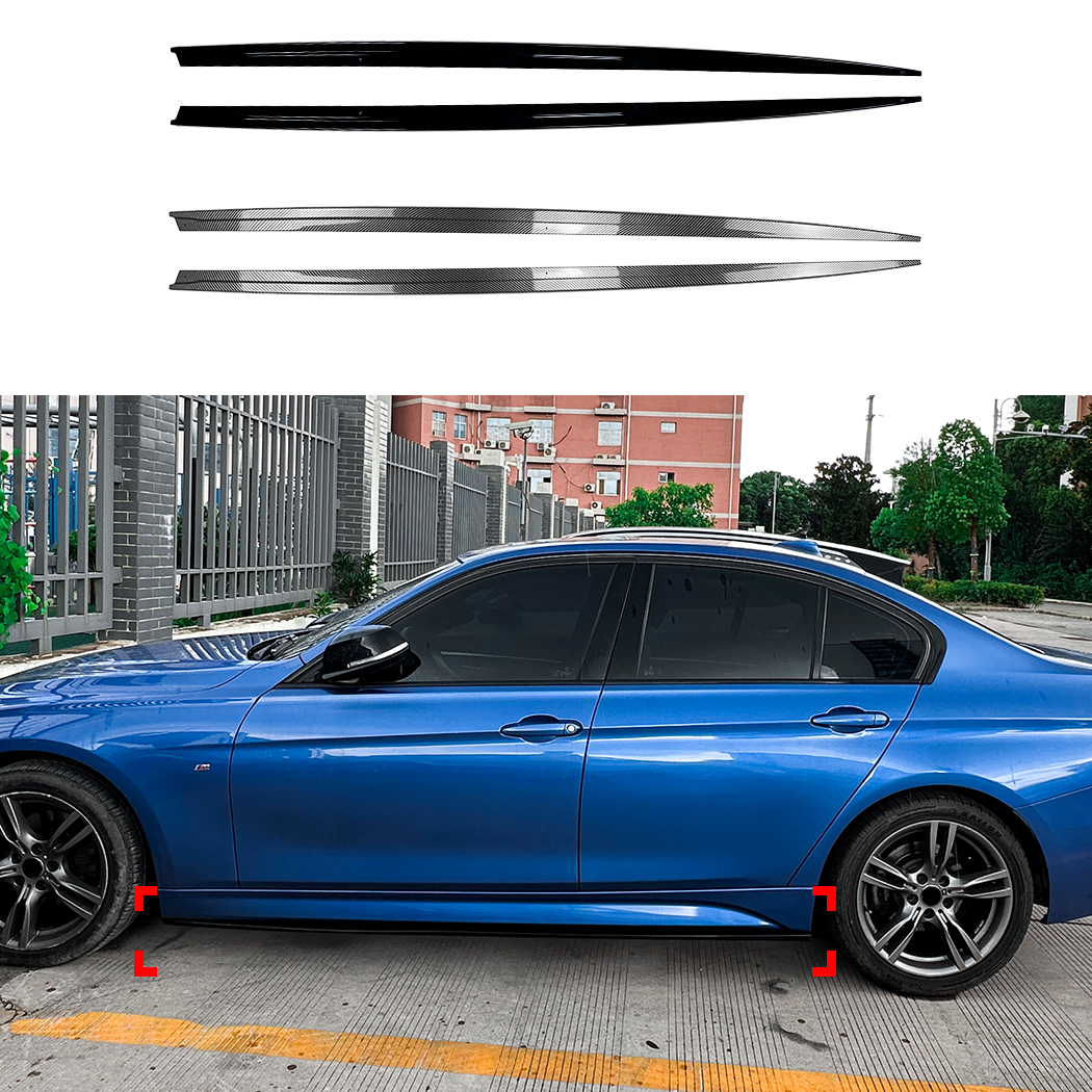 Side Skirt Rocker Panel Splitter Lip For BMW 3 Series F30 M Sport 2013-2019