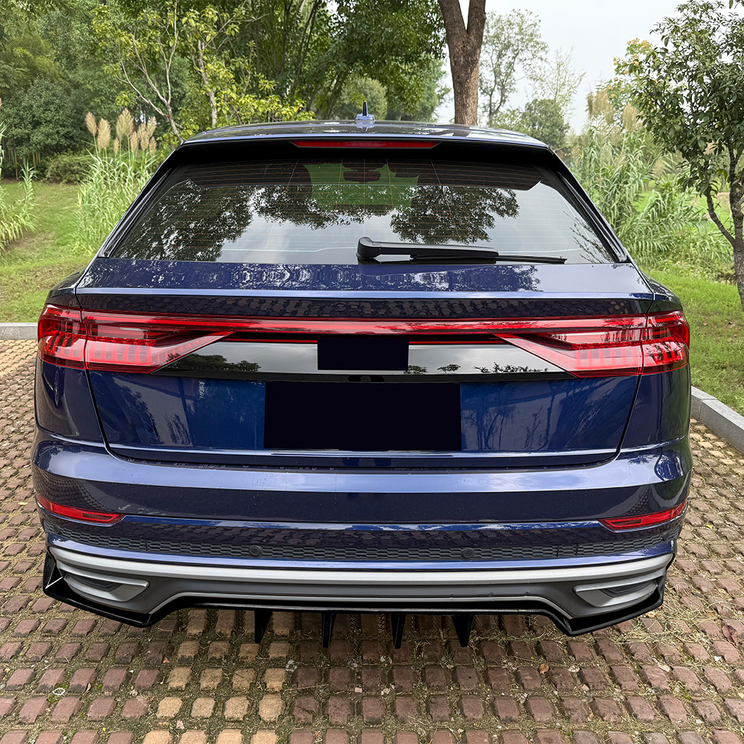 AMP-Z Rear Bumper Spoiler Lip For Audi Q8 Sline 2019-2023