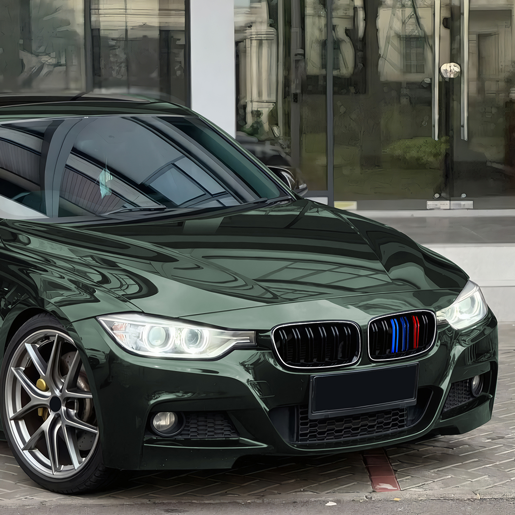 AMP-Z Front Bumper Grille Grill With Lights For BMW 3 Series F30 F31 2013-2018