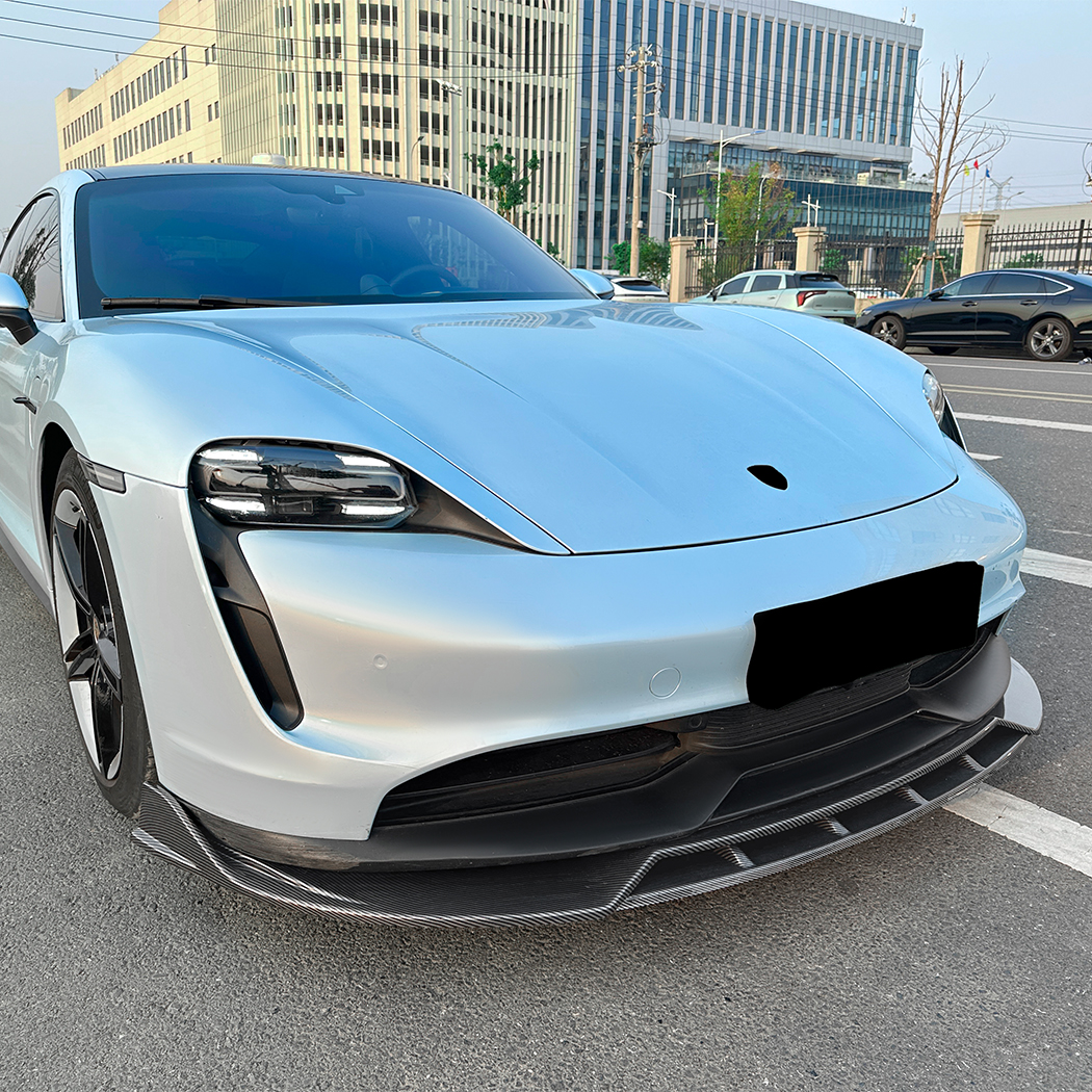 AMP-Z Front Bumper Lip Splitter For Porsche Taycan 2019+