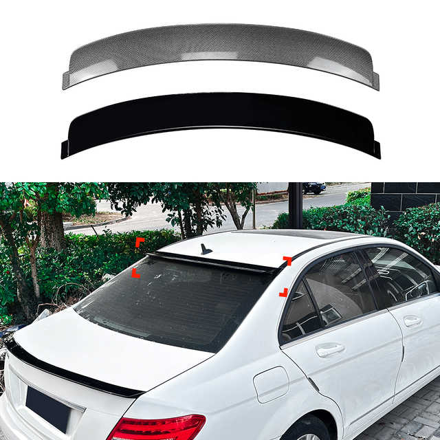 AMP-Z الخلفي على السقف الجناح AMG يبحث عن Mercedes Benz C Class W204 2008-2014
