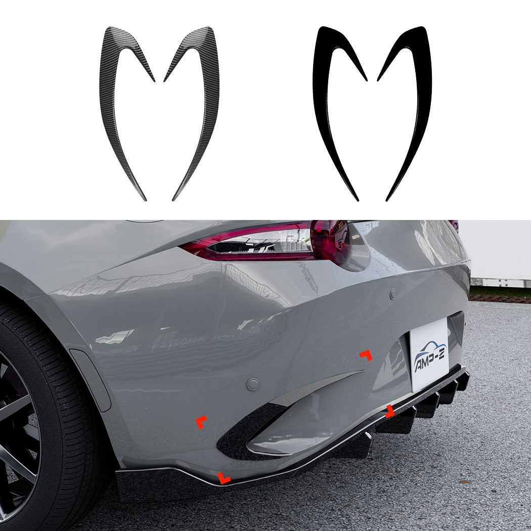 AMP-Z Rear Bumper Fins Spoiler Canards For Mazda MX-5 Miata 2016+