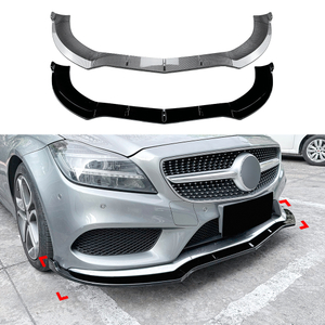 AMP-Z Front Bumper Lip Spiltter For Mercedes Benz CLS Class C218 X218 Facelift AMG-Line 2015-2017