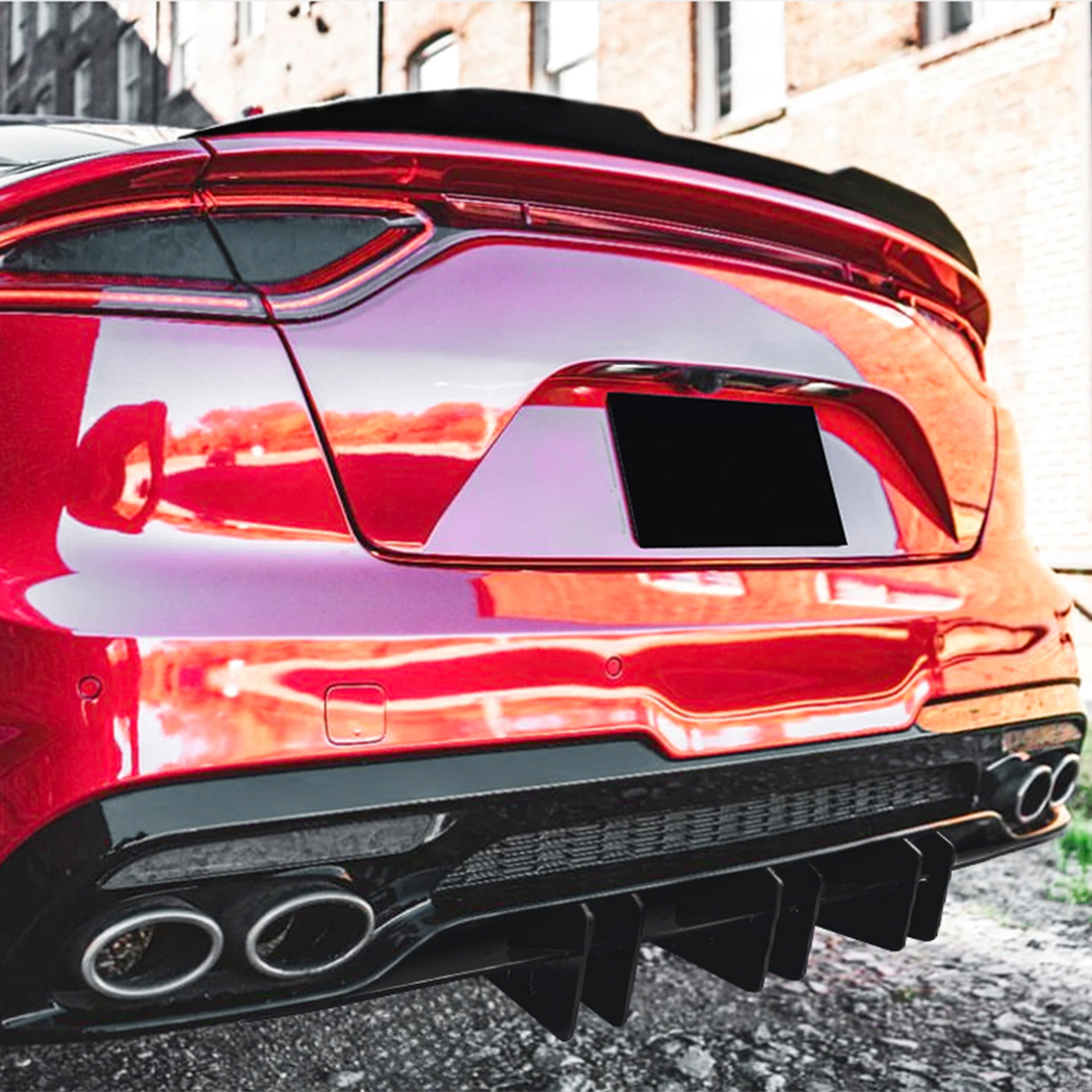AMP-Z Rear Bumper Short Spoiler Diffuser Valance Lip For Kia Stinger 2018-2020