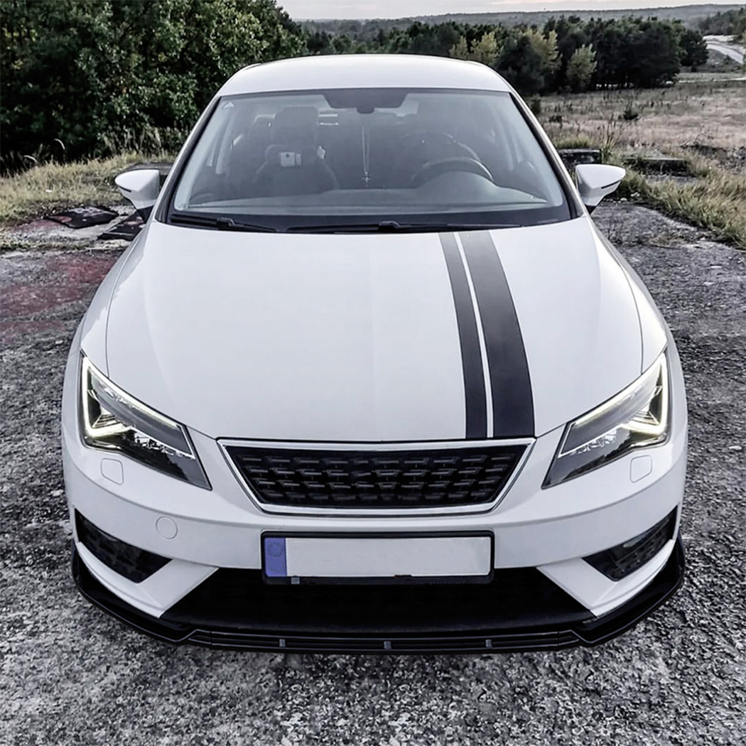 AMP-Z Front Bumper Lip Spiltter For Seat Leon MK3.5 Standard 2017-2019
