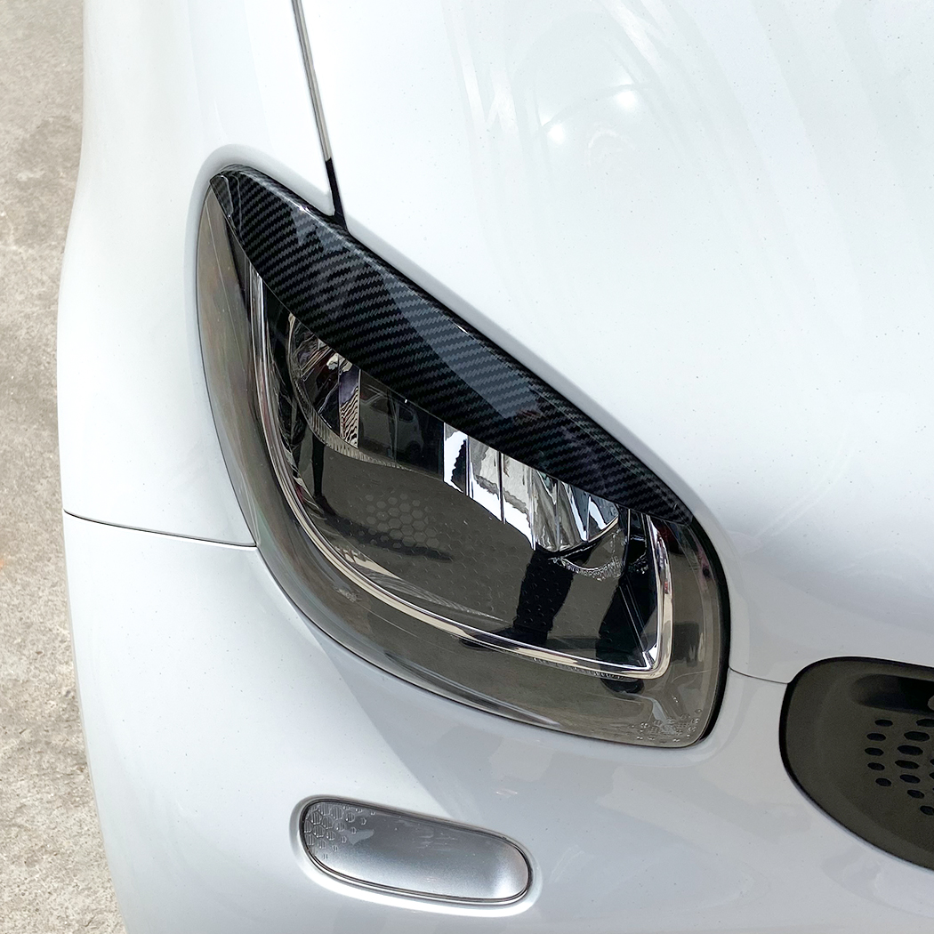 AMP-Z Headlight Eyebrows Eyelids Sticker For Mercedes Benz Smart C453 2014+