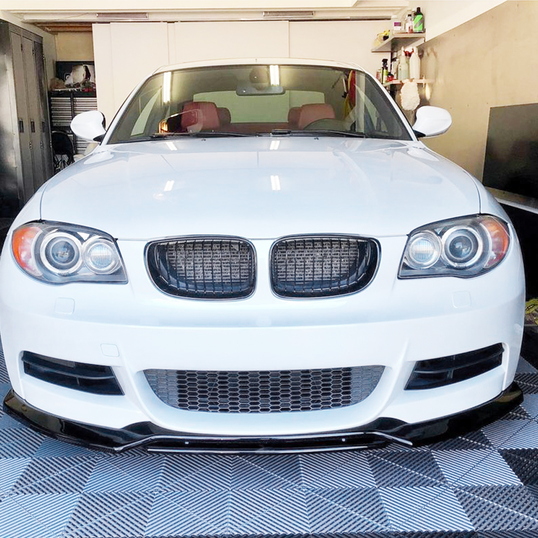 AMP-Z Front Bumper Lip Spiltter For BMW 1 Series E82 E88 LCI 2008-2013