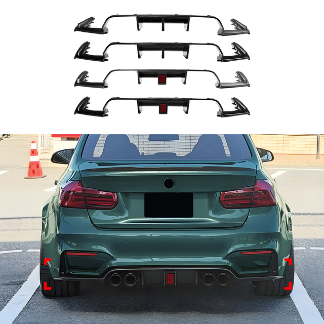 AMP-Z Rear Bumper Spoiler Lip For BMW 3 Series M3 M4 F80 F81 F82 F83 2014-2019
