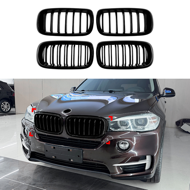 AMP-Z Front Bumper Grille Grill For BMW X5 X6 F15 F16 2014-2018