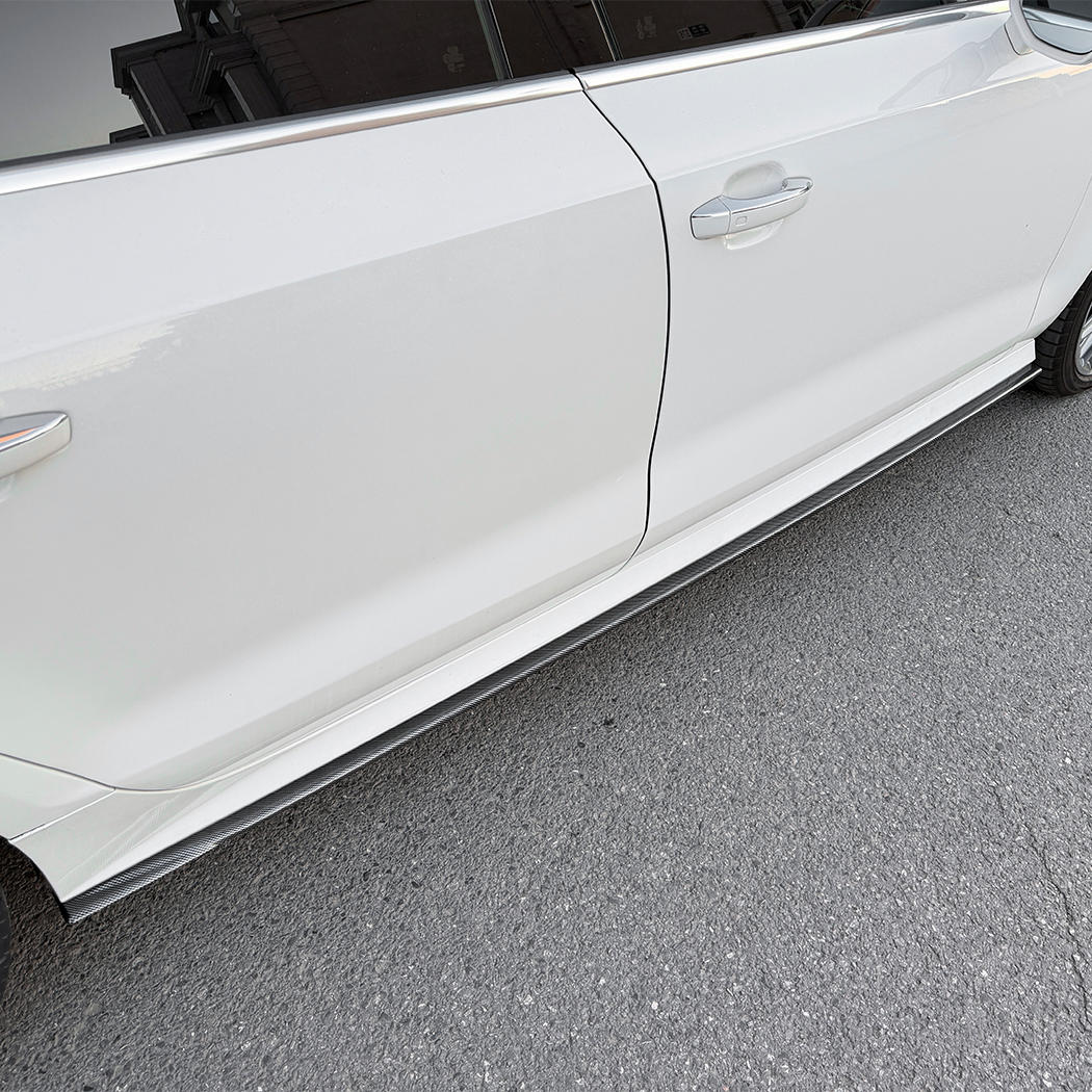 AMP-Z Side Skirt Rocker Panel Splitter Lip For Audi A7 S7 C7 2011-2017