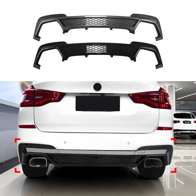 AMP-Z Rear Bumper Spoiler Lip For BMW X3 G01 Pre-facelift M Sport 2018-2021