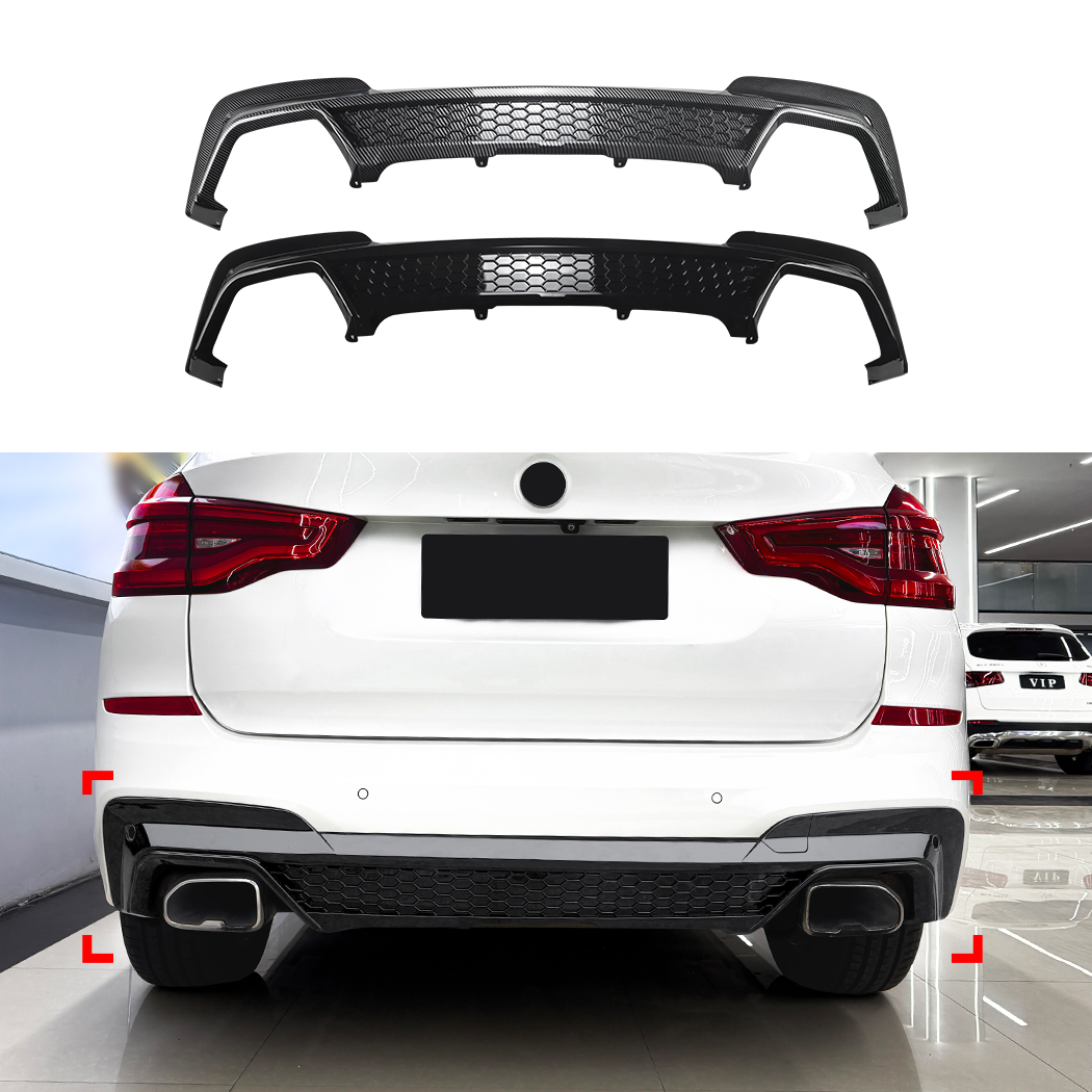 AMP-Z Rear Bumper Spoiler Lip For BMW X3 G01 Pre-facelift M Sport 2018-2021