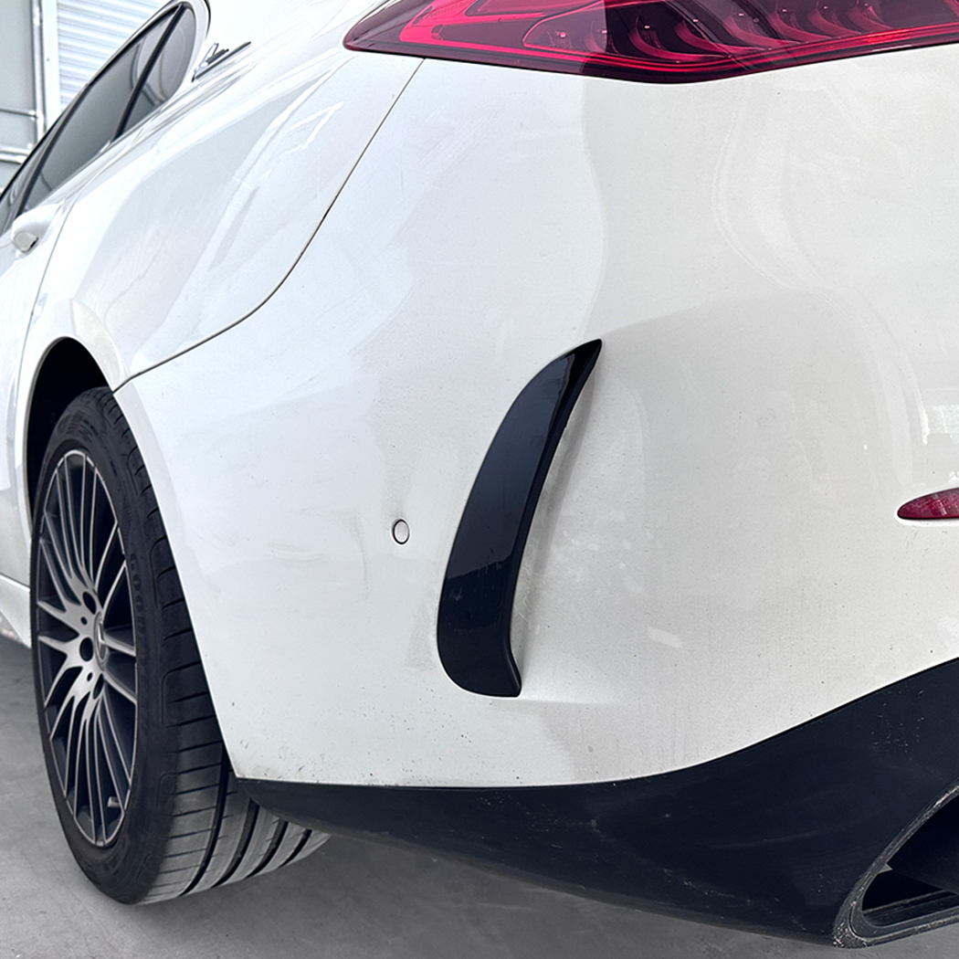 AMP-Z Rear Bumper Fins Spoiler Canards For Mercedes Benz C Class W206 S206 AMG Line 2022+
