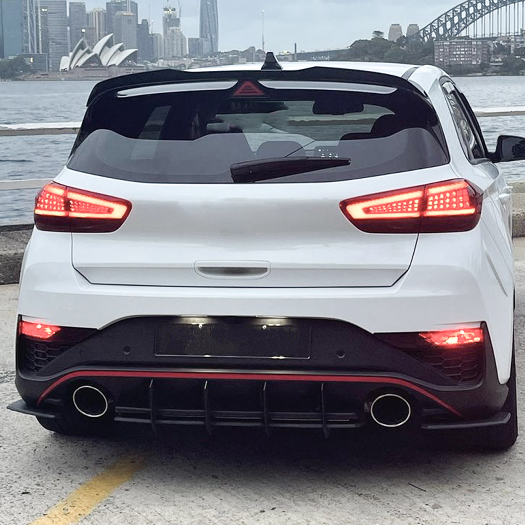 AMP-Z Rear Bumper Spoiler Diffuser Valance Lip For Hyundai I30N Facelift 2020+