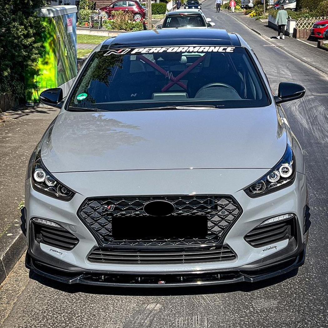 AMP-Z Front Bumper Lip Spiltter For Hyundai I30N MK3 MK3.5 2017-2020+