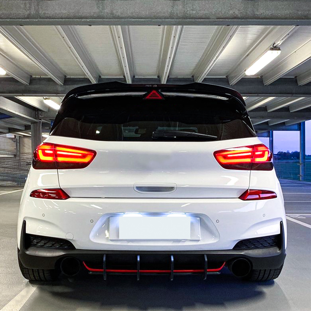 AMP-Z Rear Bumper Spoiler Diffuser Valance Lip For Hyundai I30N Pre-Facelift 2017-2019