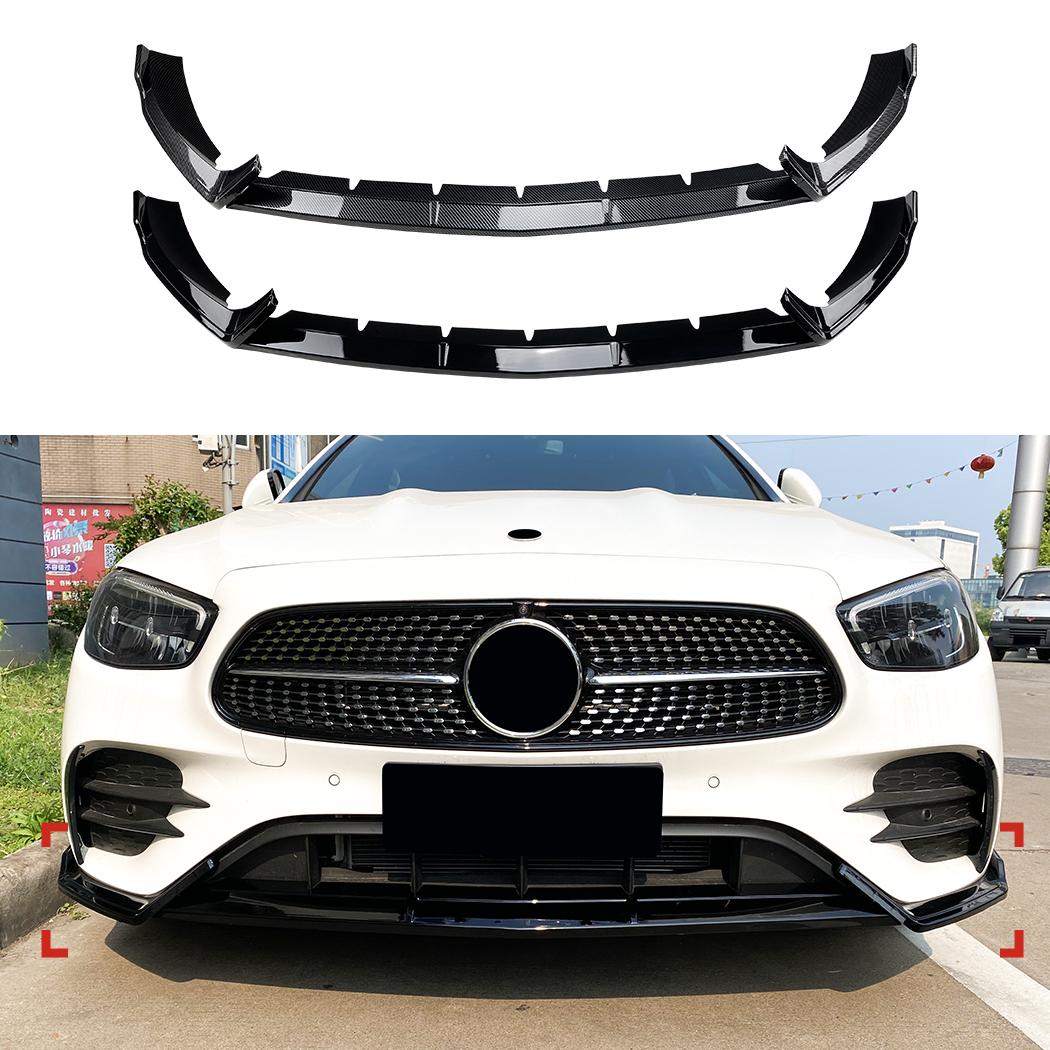 AMP-Z Front Bumper Lip Spiltter For Mercedes Benz E Class W213 C238 Facelift AMG-Line 2021+