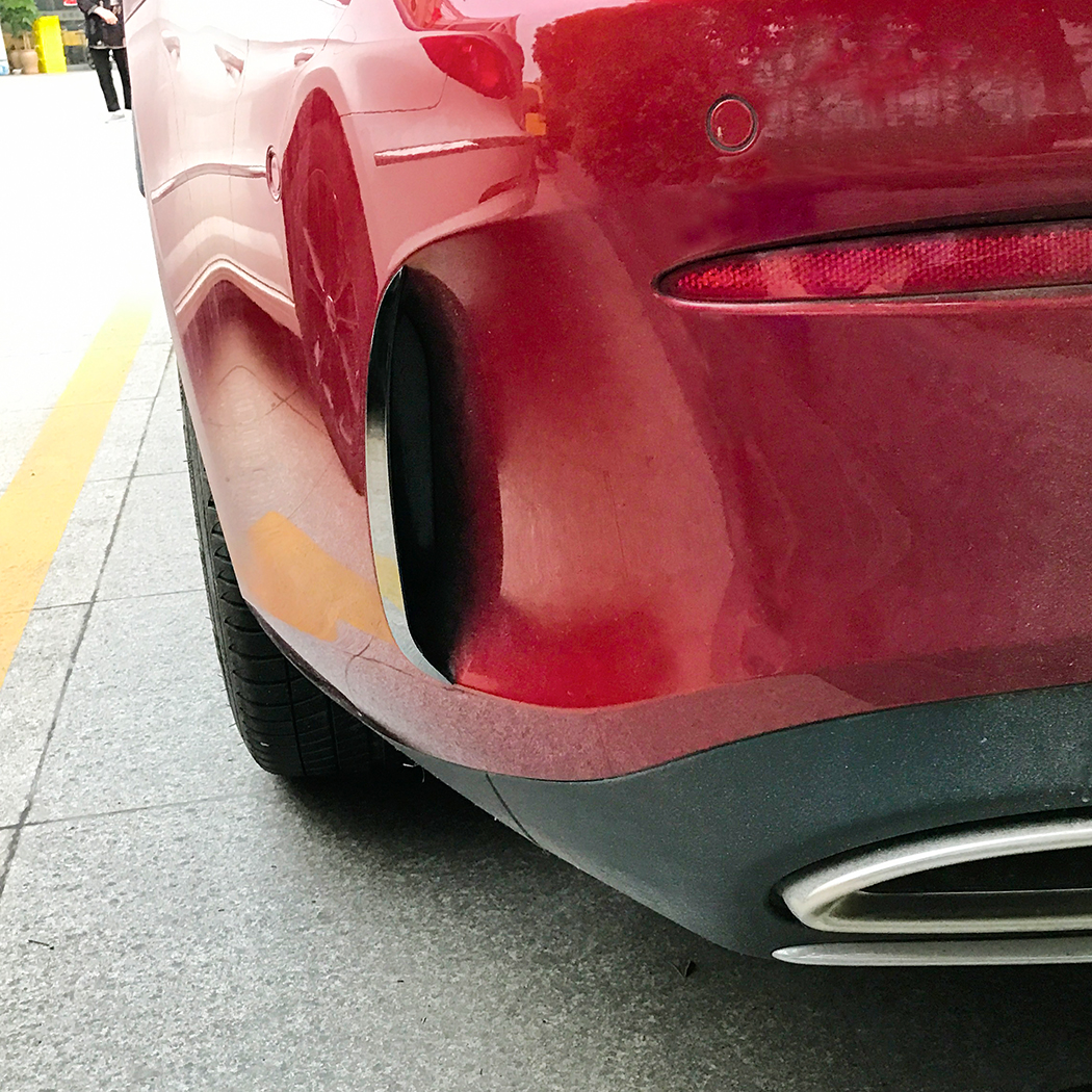 AMP-Z Rear Bumper Fins Spoiler Canards For Mercedes Benz E Class C238 2016-2023