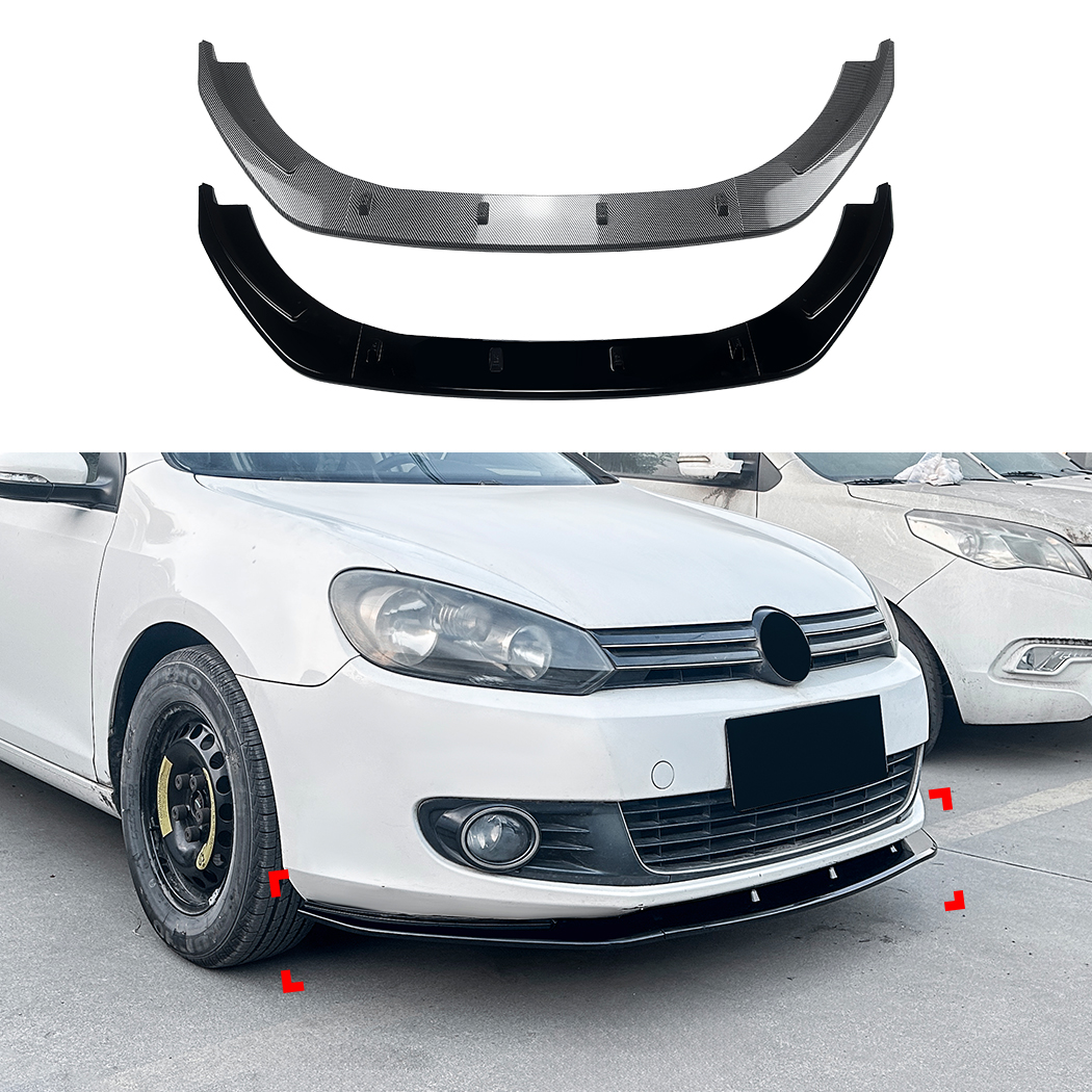 AMP-Z Front Bumper Lip Spiltter For VW Volkswagen Golf MK6 Standard 2008-2012