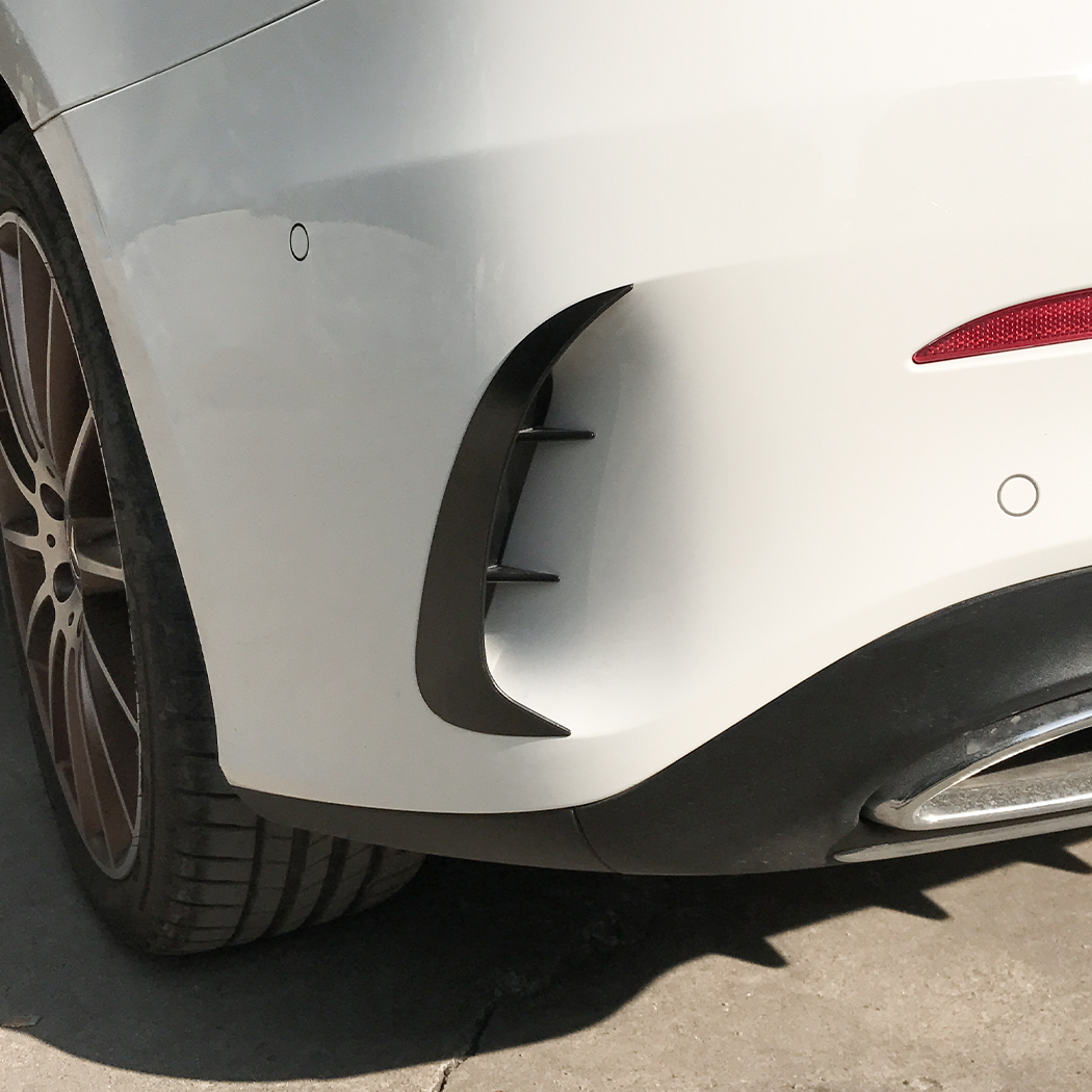 AMP-Z Rear Bumper Fins Spoiler Canards For Mercedes Benz A Class W177 Sedan AMG 2018+