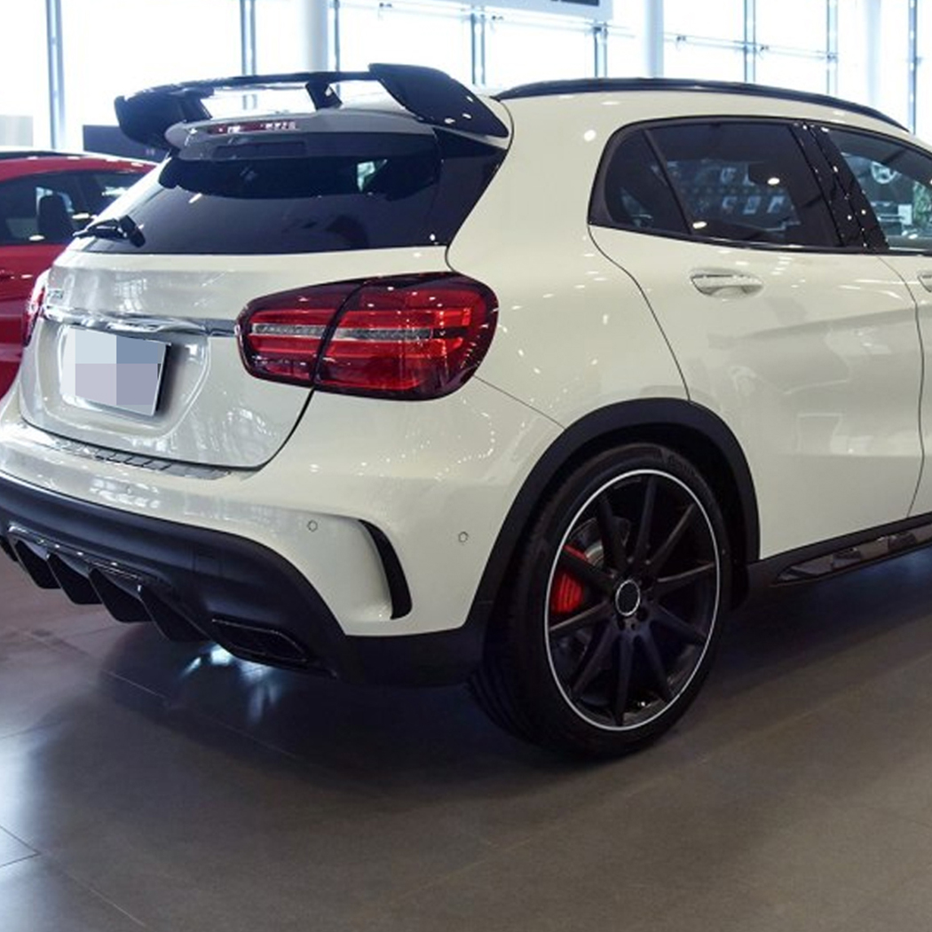 AMP-Z Rear Bumper Fins Spoiler Canards For Mercedes Benz GLA Class X156 AMG-Line 2014-2019