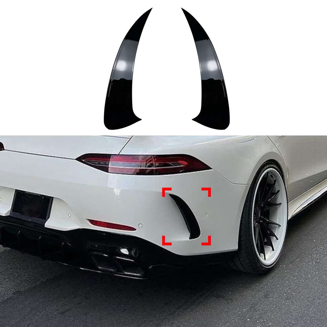 AMP-Z Rear Bumper Fins Spoiler Canards For Mercedes Benz AMG GT50 GT63