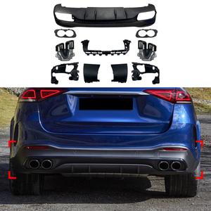 AMP-Z Rear Bumper Spoiler Lip For Mercedes Benz GLE Class W167 AMG-Line 2019+