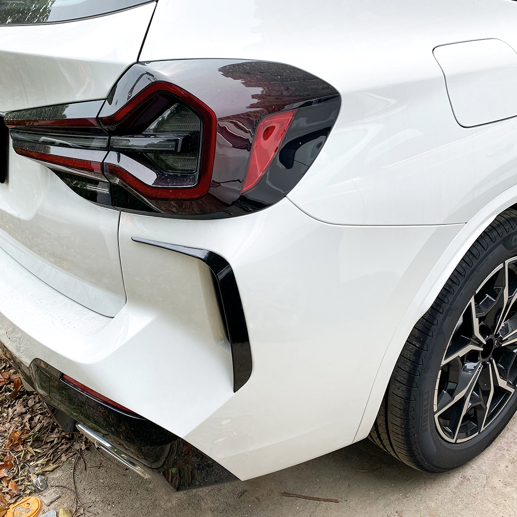 AMP-Z Rear Bumper Fins Spoiler Canards For BMW X3 G01 LCI M Pack 2022+