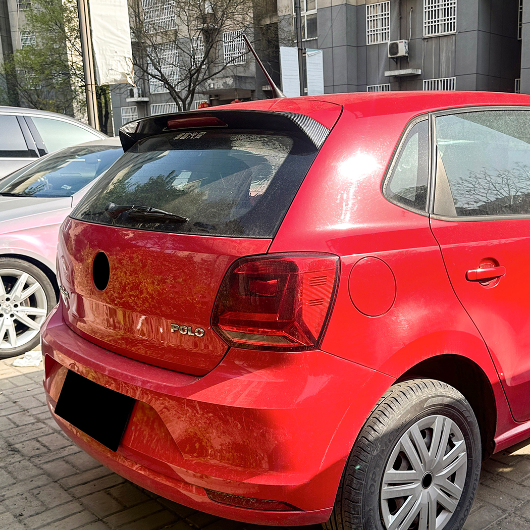 AMP-Z Rear Roof Wing Spoiler Black For VW Volkswagen Polo 6R 6C 2009-2017