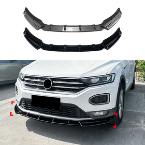 AMP-Z Front Bumper Lip Spiltter Black For VW Volkswagen T-Roc Standard 2018-2022