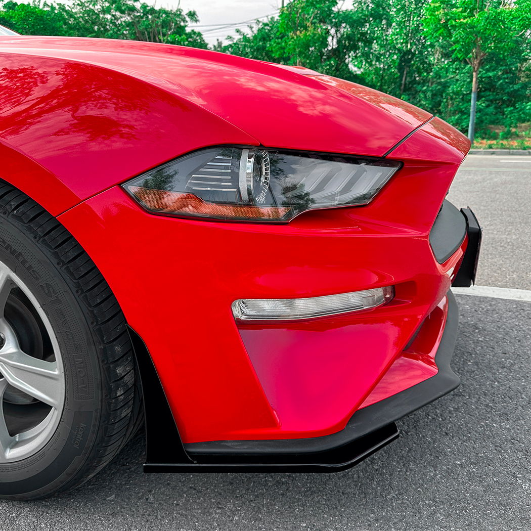AMP-Z Front Side Splitter Sticker For Ford Mustang MK6.5 2018-2023