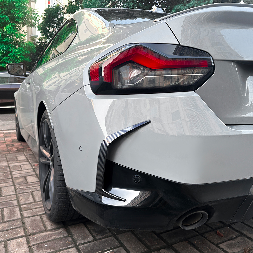 AMP-Z Rear Bumper Fins Spoiler Canards For BMW 2 Series G42 M Sport 2022+