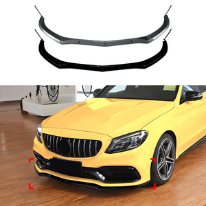 AMP-Z Front Bumper Lip Spiltter For Mercedes Benz C Class W205 4-Doors S205 5-Doors Variant C63 AMG 2015-2022