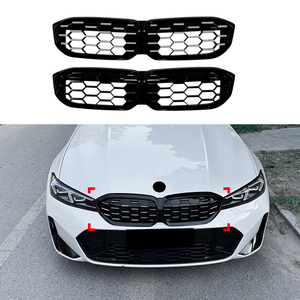 AMP-Z Front Bumper Grille Grill Silver For BMW 3 Series G20 LCI 2023+